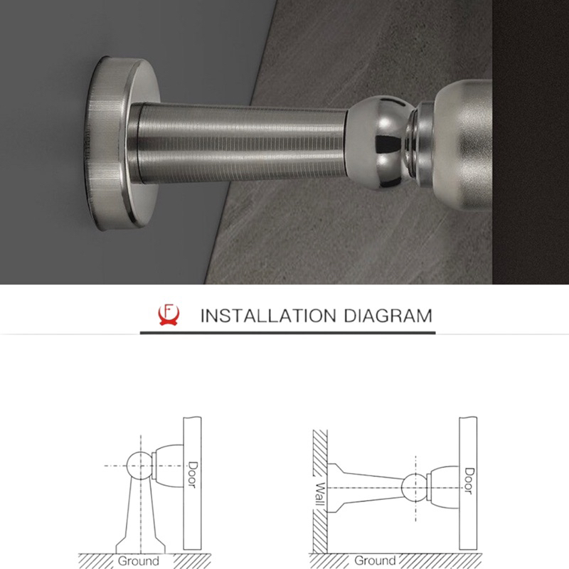 838 Door Stoper Magnet Stopper Stop - Penahan Pintu Stainless Rumah
