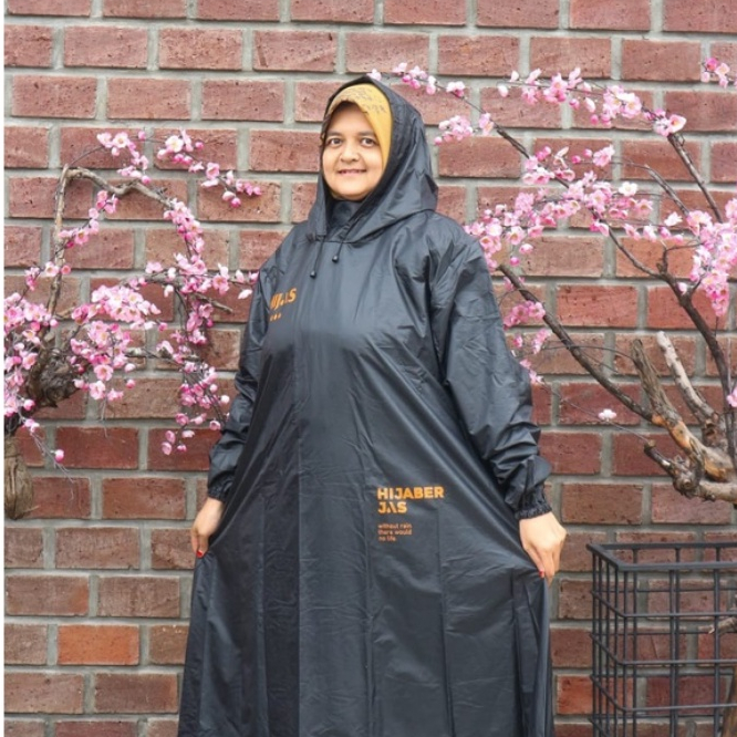 Jas Hujan Raincoat Wanita Dewasa Ponco Gamis Muslimah Lengan Tebal Jumbo XXXXXL Murah Ori Premium / Jas Hujan Syar'i / Mantel Hujan Wanita / Mantel Wanita Jumbo / Jas Hujan Wanita Dewasa / Jas Hujan Syari / Jas Hujan Wanita Anti Air / Jas Hujan Eiger