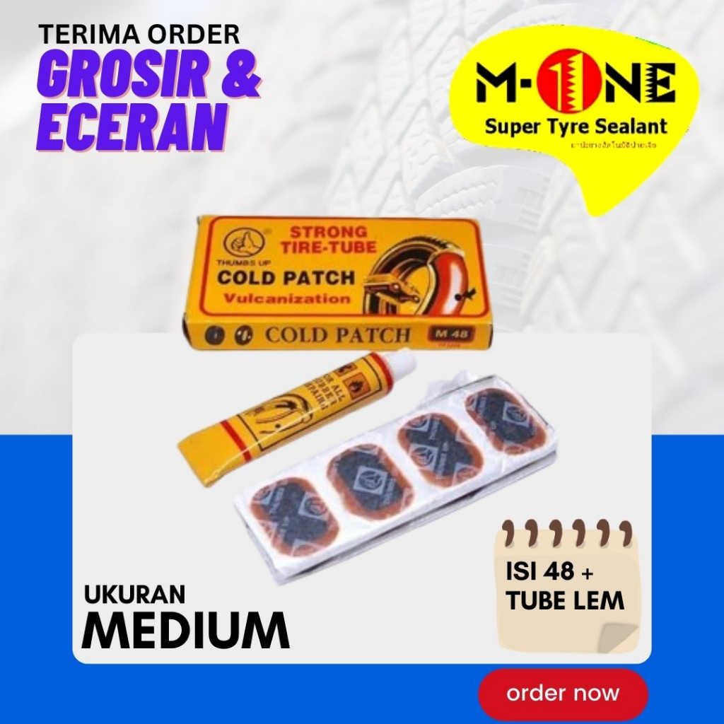 [READY COD] TAMBAL BAN COLD PATCH / TAMPAL BAN SEPEDA / MOTOR ISI 24 / ISI 48 / COLD PATCH THUMBS UP