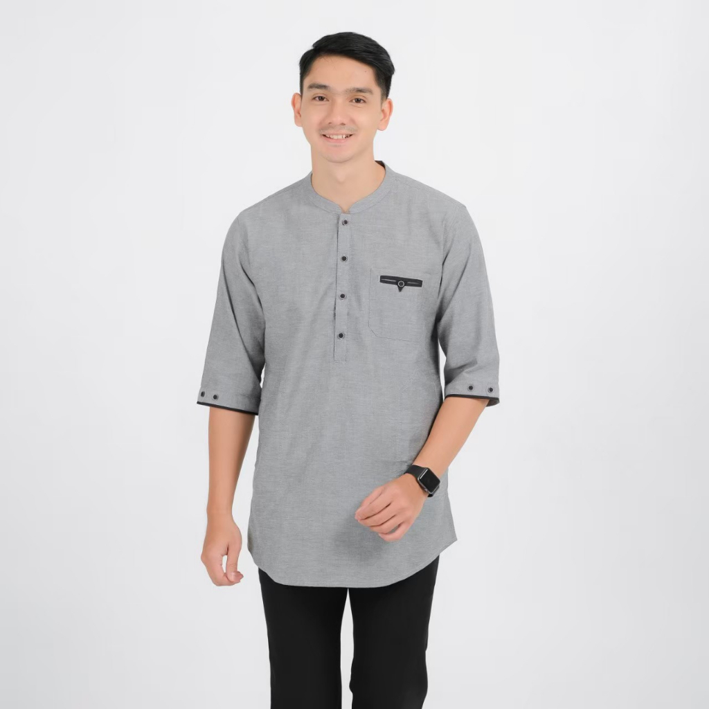 Kurta Koko Pria Oxford Lengan 3/4 SHD