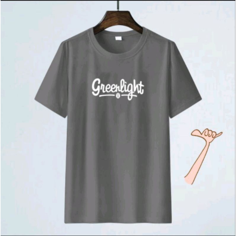 KAOS DISTRO PRIA COTTON 30S,M,LXl,xxl green light