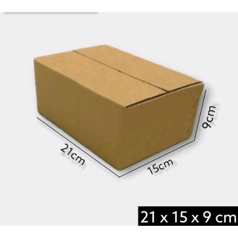 

Kardus box Ukuran 21x15x9 cm Single wall polos