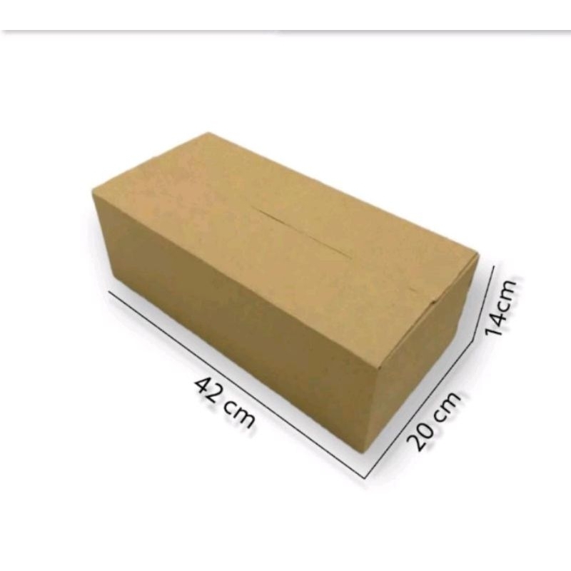 

Kardus box Ukuran 42x20x14 cm Single wall polos