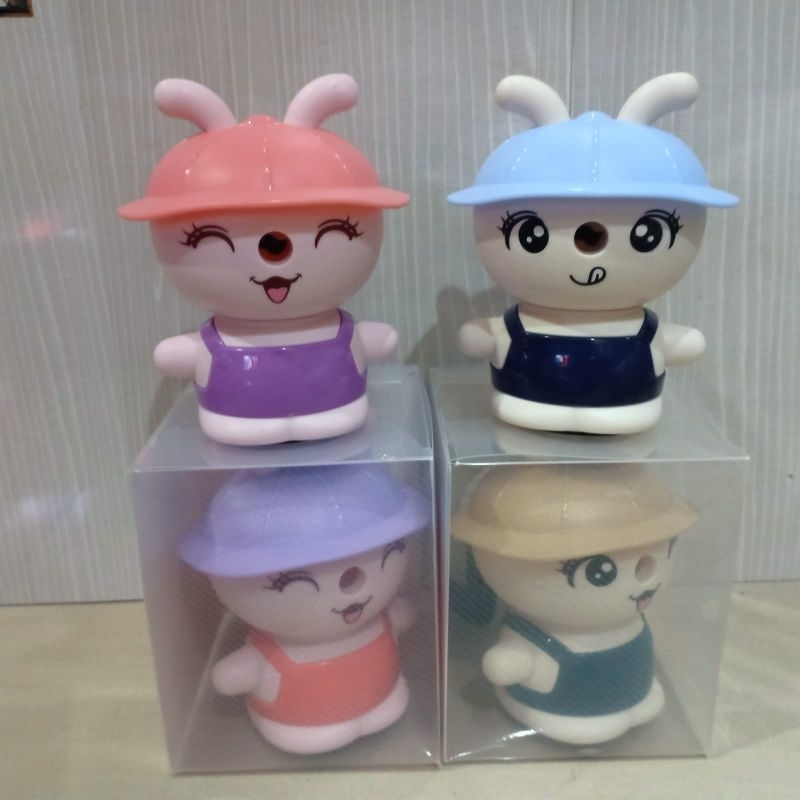 

serutan karakter lucu/serutan putar kelinci/rautan pensil