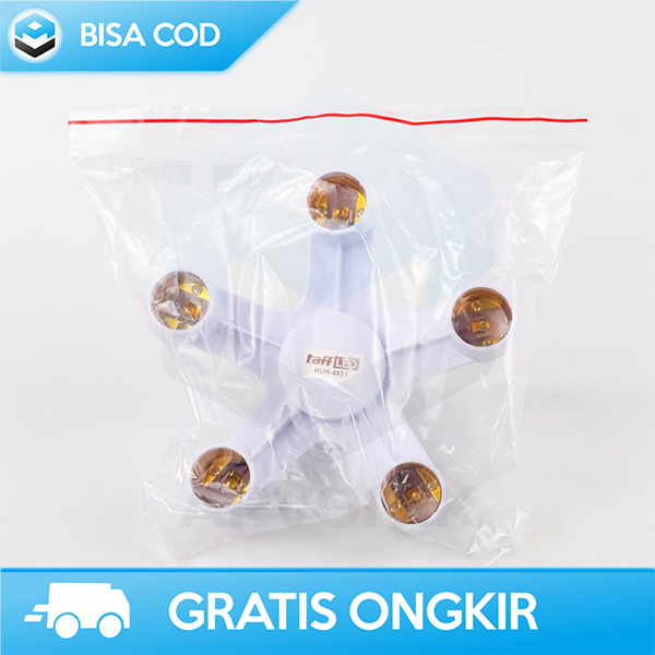 FITTING BOHLAM LED 5 CABANG MERK TAFFLED SOCKET E27 HIGH QUALITY 220V