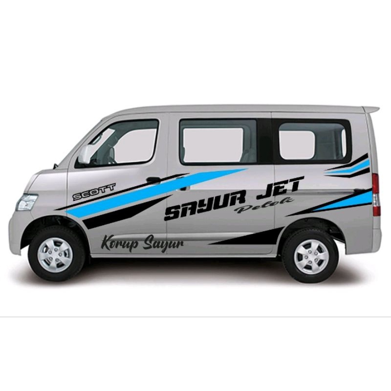 0470 sticker cutting mobil grandmax minibus desain custom suka suka
