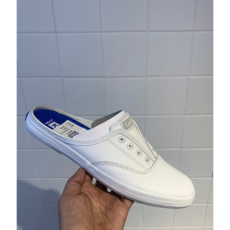 KEDS SEPATU WANITA MOXIE MULE LEATHER WHITE