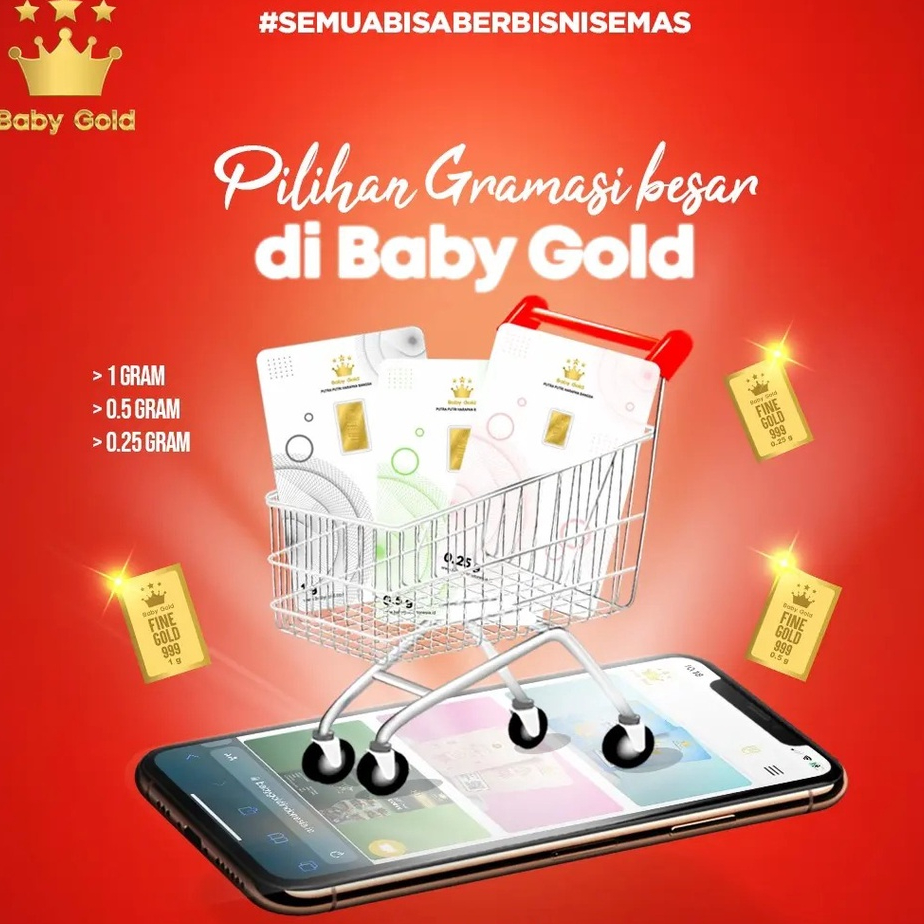 Baby Gold 1 Gram Emas Murni 24 Karat Asli Original Bersertifikat Resmi Nasional