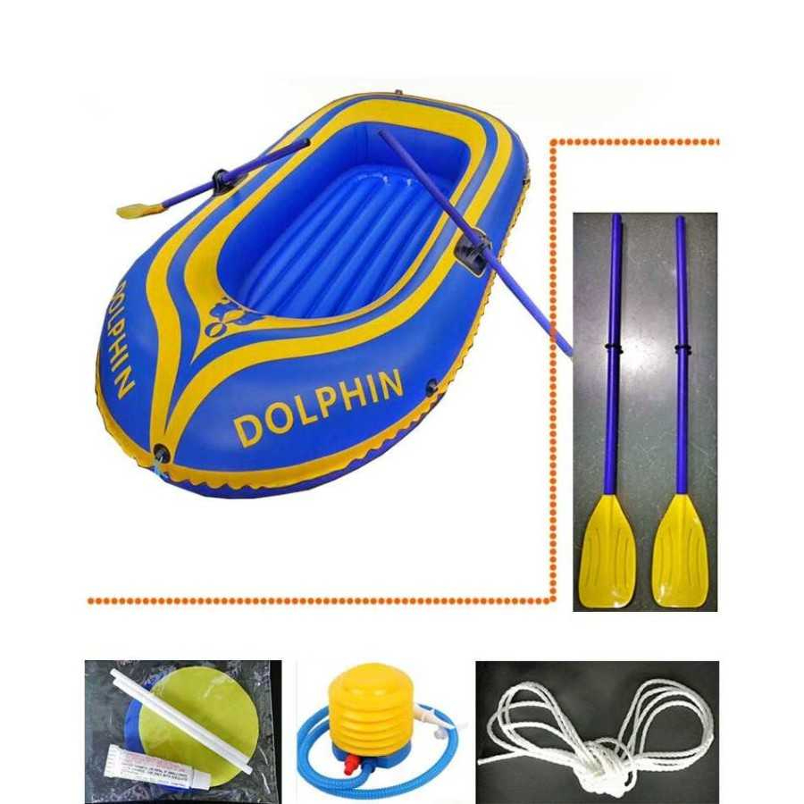 Perahu Mancing Perahu Karet Dayung Olahraga Air Inflatable Fishing Boat Free 2 Dayung Bahan PVC Tebal Anti Bocor