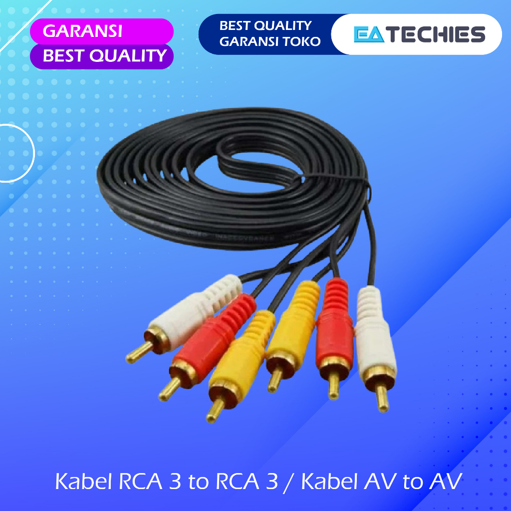 KABEL RCA 3 TO RCA 3 / KABEL VIDEO AV / KABEL MERAH PUTIH KUNING 1.5M