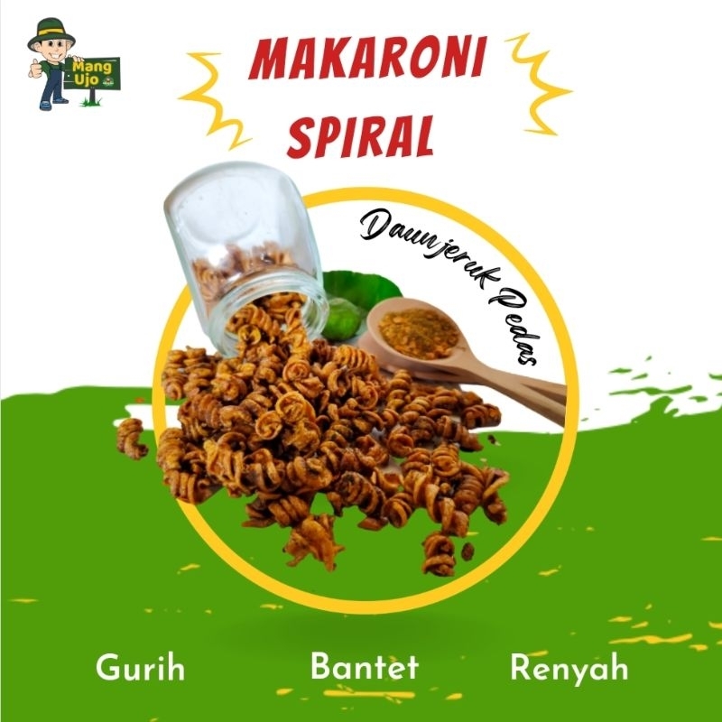 

Makroni Spiral Mang Ujo Kemasan Pouch 100gr