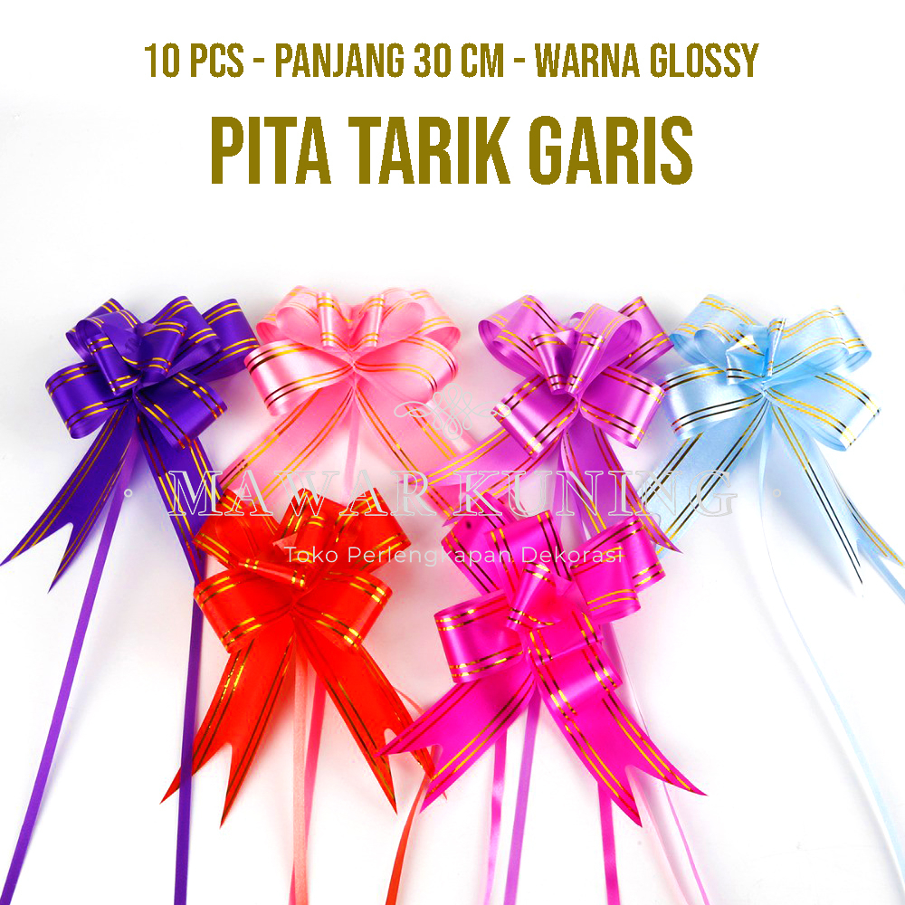 

[ 10 PCS ] Pita Tarik Garis Kecil / Pull Flower Ribbon