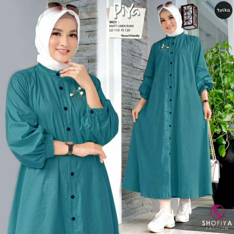 Baju wanita piya midi dress by shofiya