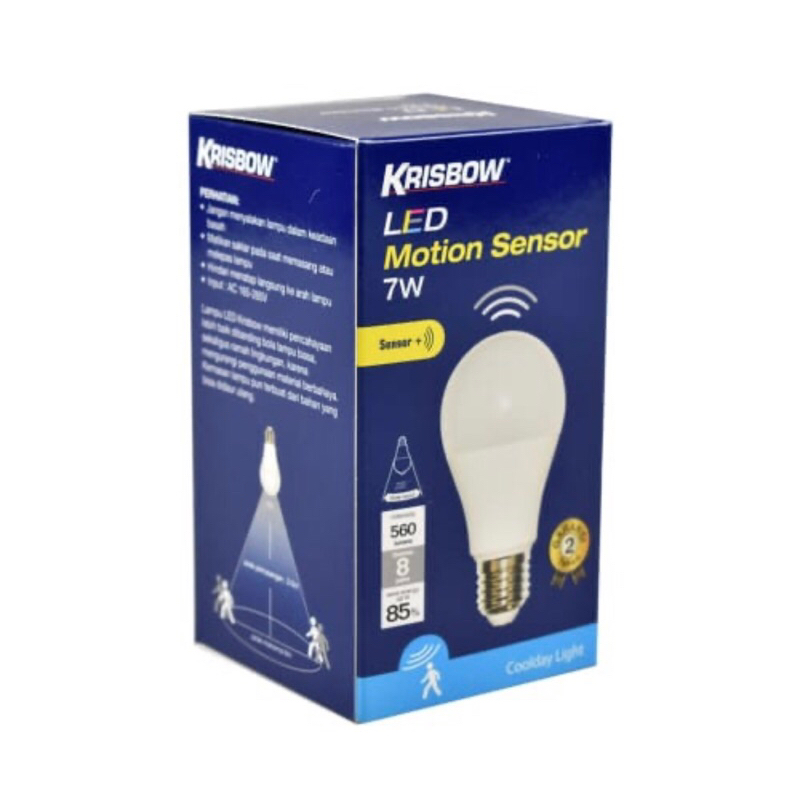 KRISBOW BOHLAM LAMPU LED SENSOR GERAK 7&amp;9WATT PUTIH/ACE KRISBOW BULB LED SENSOR 9W/LAMPU PLAFON/ LAMPU LED HEMAT ENERGI/ACE BOHLAM LAMPU LED BERGARANSI
