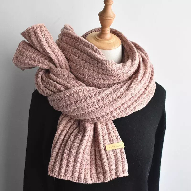 WOOL KNITTED SCARF #1507