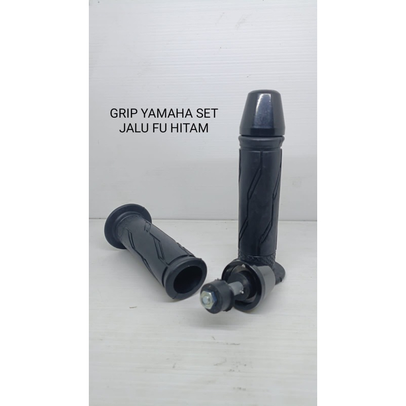 handgrip standar yamaha set jalu fu hitam universal semua motor bisa