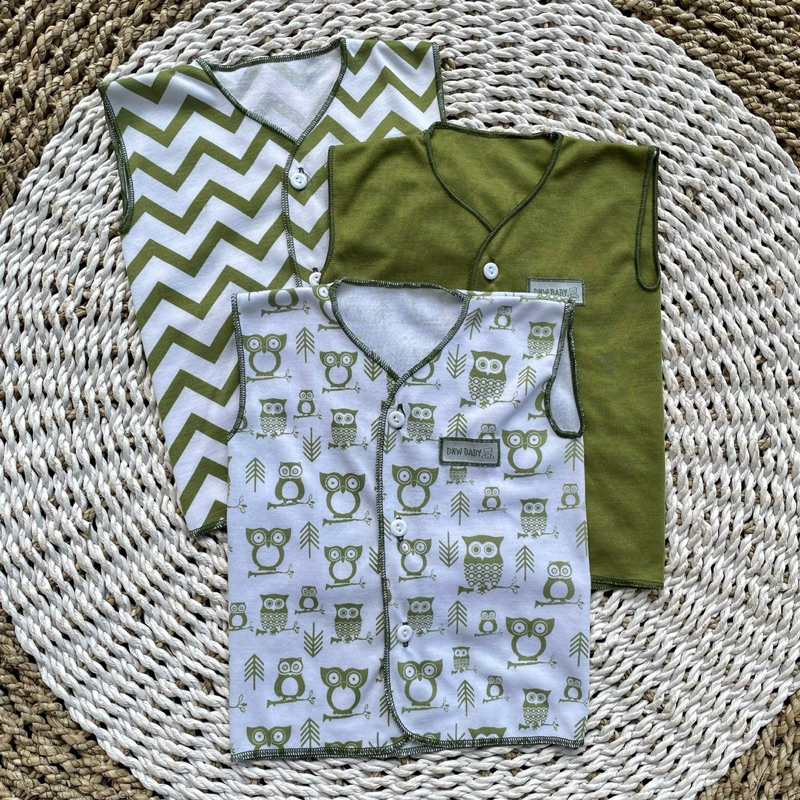 3 PCS Baju Lengan Kutung Bayi Bayi Atasan Bayi Baju Newborn Baju Bayi Baru Lahir Gift Bayi Hadiah Lahiran Bayi DNW BABY