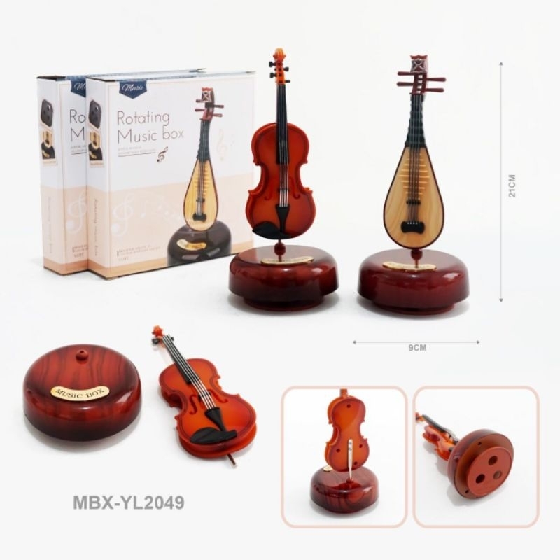 Musik Box Kotak Musik Model Violin Guitar