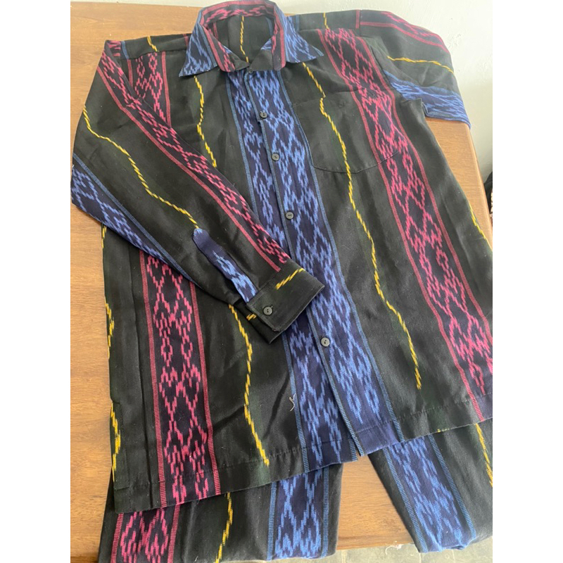 SETELAN BATIK LURIK TENUN PRIA