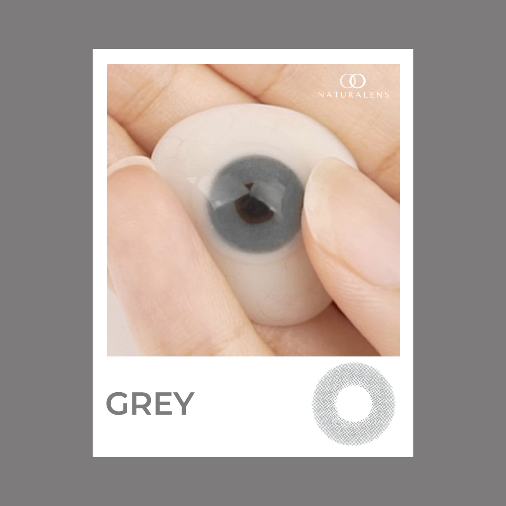 Naturalens Grey Softlens Biomoist (1PC/SEBELAH) Contact Lens (0 sd -10) / Soft Lens / Lensa Kontak / Soflen / Softlen / Soflens normal minus / Softlense / Lensa mata