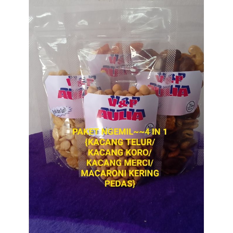 

PAKET NGEMIL{{KACANG-TELUR//KACANG-KORO//KACANG-MERCI//MAKARONI-PEDAS}} COCOK BUAT KELUARGA//RP:18.000