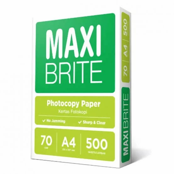 

(1 Pak) GROSIR Kertas HVS Maxibrite A4 70 Gram - Khusus Instant / Kertas HVS Maxi Brite A4 70 Gram