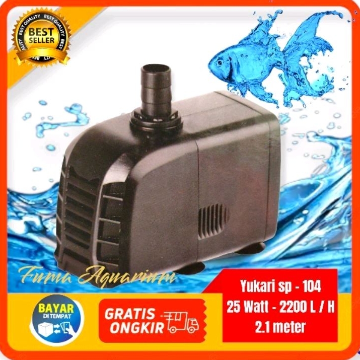 Mesin Pompa Celup YUKARI SP-104 Pompa Filter Aquarium Kolam Hidroponik Submersible Pump Power Head