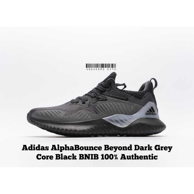 Sepatu Adidas AlphaBounce Beyond Dark Grey Core Black BNIB 100% Authentic