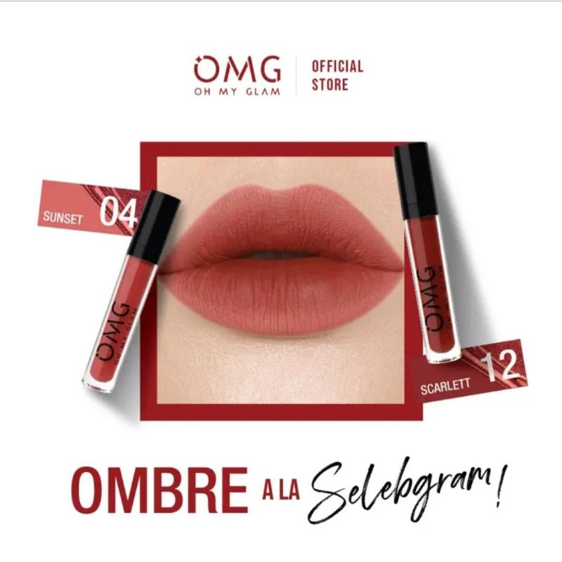 Paket Ombre Lips OMG | Lipcream OMG Ombre Coffee Edition| Lipcream OMG | Ombre OMG Lip Cream | Ombre Lips-Ombre 04+12