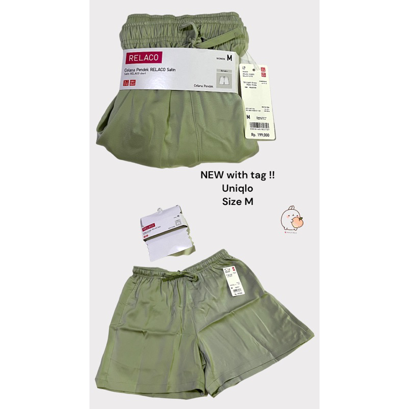 Celana Pendek RELACO Satin/Satin RELACO short Uniqlo original super murah