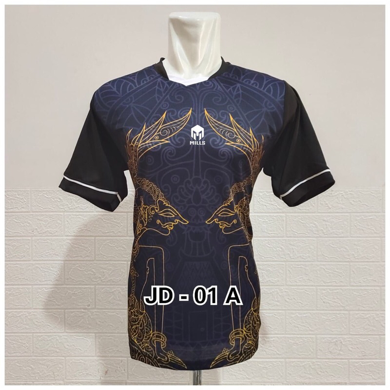 Jersey voli motif wayang printing full dry Atasan olahraga vollyball fit unisex