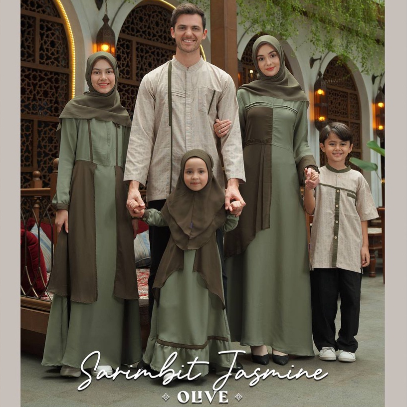 Gamis Sarimbit Keluarga Ayah Ibu Anak Baju Koko Cowok Cewek Original Premium Pasangan Couple Busana 