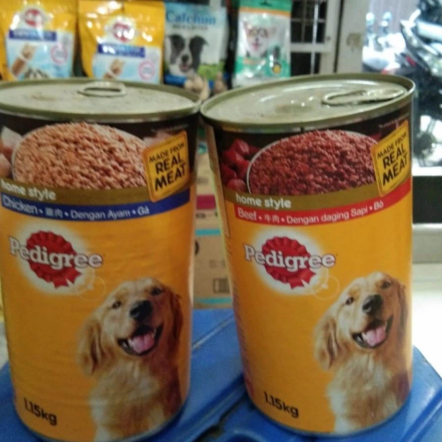 MAKANAN ANJING - DOG FOOD - PEDIGREE KALENG UK. 1,15KG - BEEF-CHICKEN