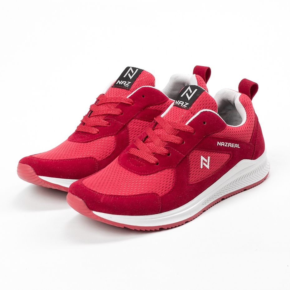 LOTUS RED |MNM x NAZ| Sepatu Sneakers Pria Casual / Sepatu Sporty Outdoor Shoes ORIGINAL