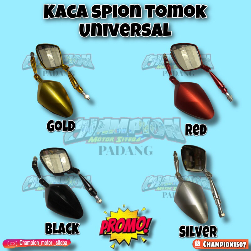 KACA SPION TOMOK UNIVERSAL MOTOR MATIC BEBEK HONDA YAMAHA VARIASI