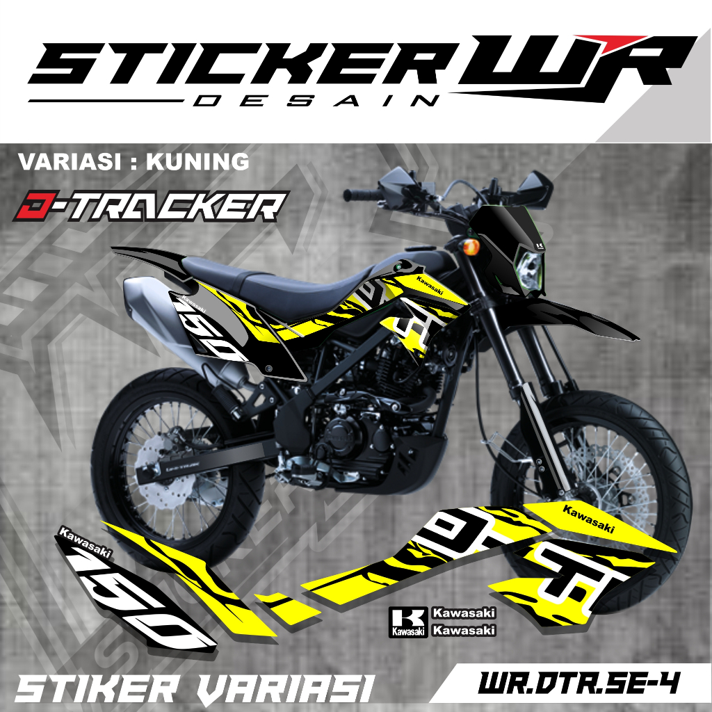 Sticker motor dtracker 150 - Striping Kawasaki DTracker 150 SE Variasi Original - Stiker Hologram Ka