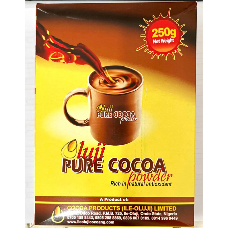 Oluji Pure Cocoa Powder is 100% natural Cacao