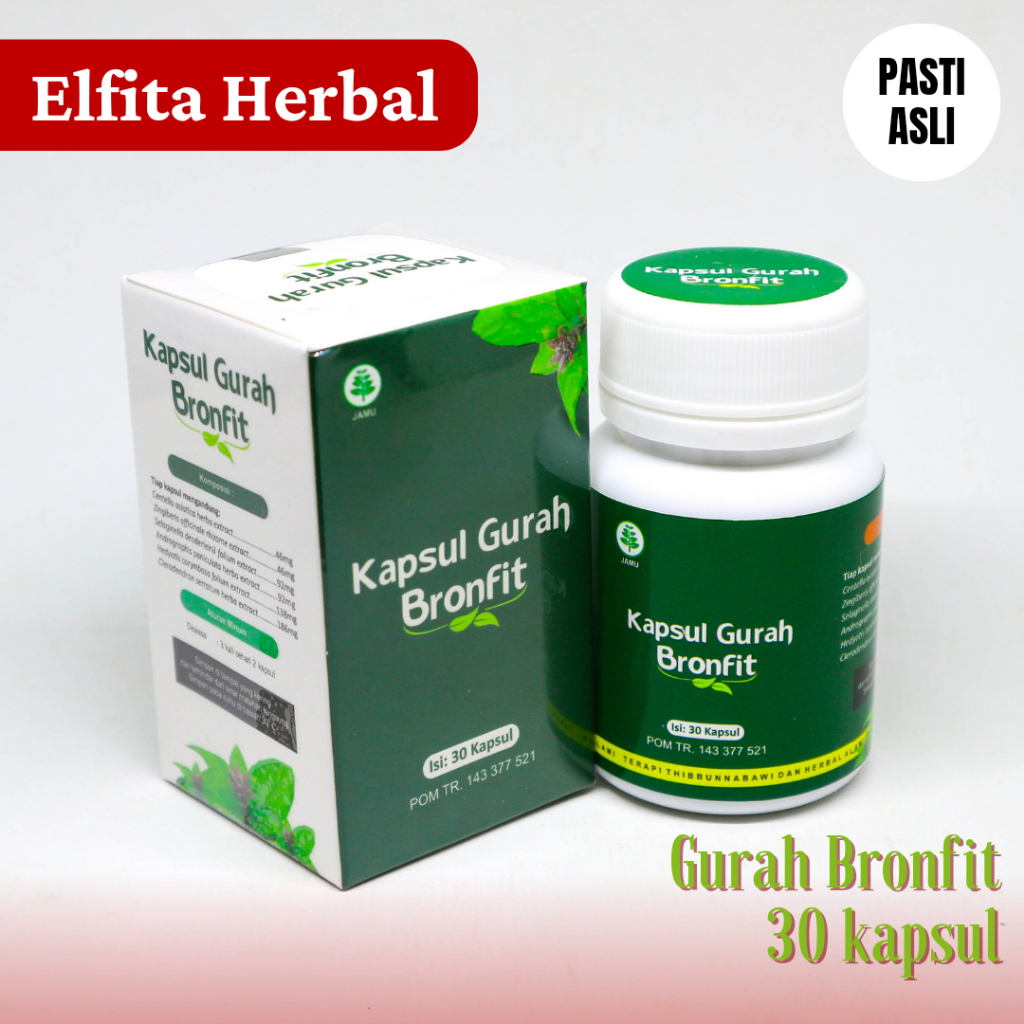 PROMO RAMADHAN Kapsul Gurah Bronfit Naturafit Herbal Batuk Flu Asma