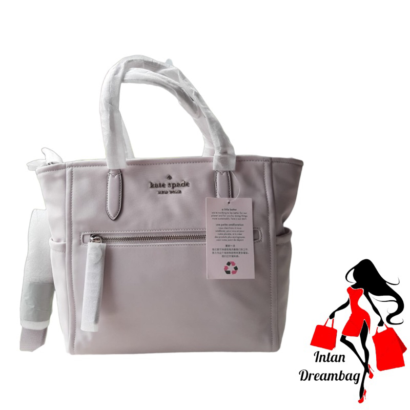 Kate Spade Chelsea the little better tote zip  nylon grey