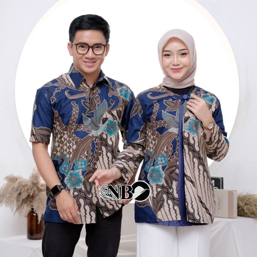 Batik Couple Modern Atasan Blouse Batik Kerja Kantor Wanita