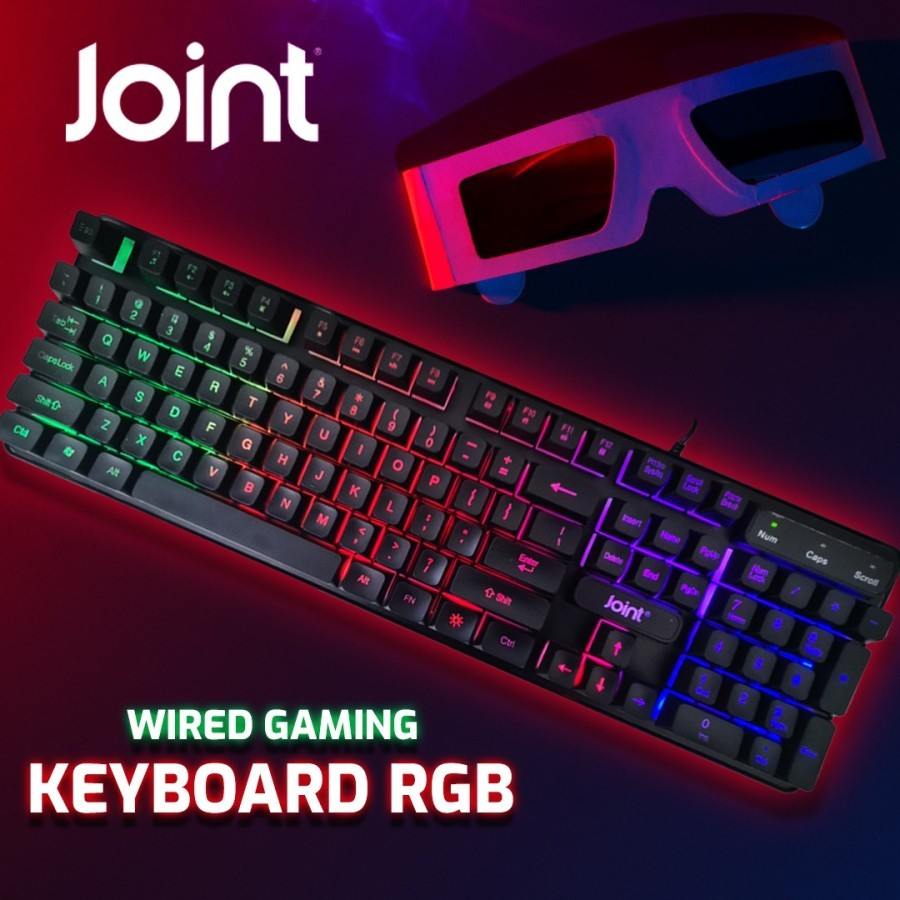 Joint Wired Gaming Keyboard RGB Light Keyboard KB818