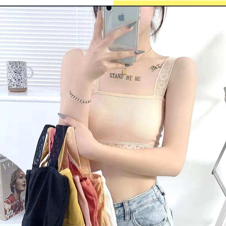 Bra Sport Jaring Wanita Keren ZAMZAM 6562 BH Fashion Wanita Tanpa Kawat Bra Kemben Pakaian Dalam Wanita Murah Import