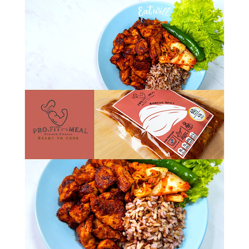 

ProfitMeal Dada Ayam Marinasi KOREAN SPICY - Dada ayam Diet - Ayam siap Masak - Dada ayam - Makanan Diet