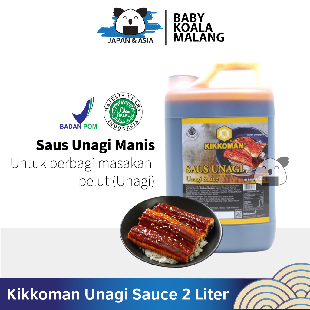 

KIKKOMAN Saos Unagi 2 Liter Halal | Unagi Sauce Halal Jerigen