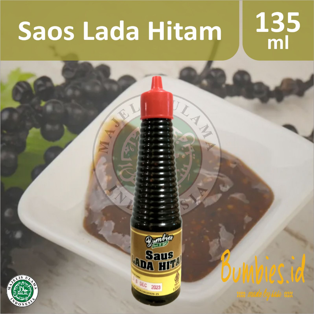 Saus Lada Hitam Bumbies Condiment 135ml | Black Pepper Sauce