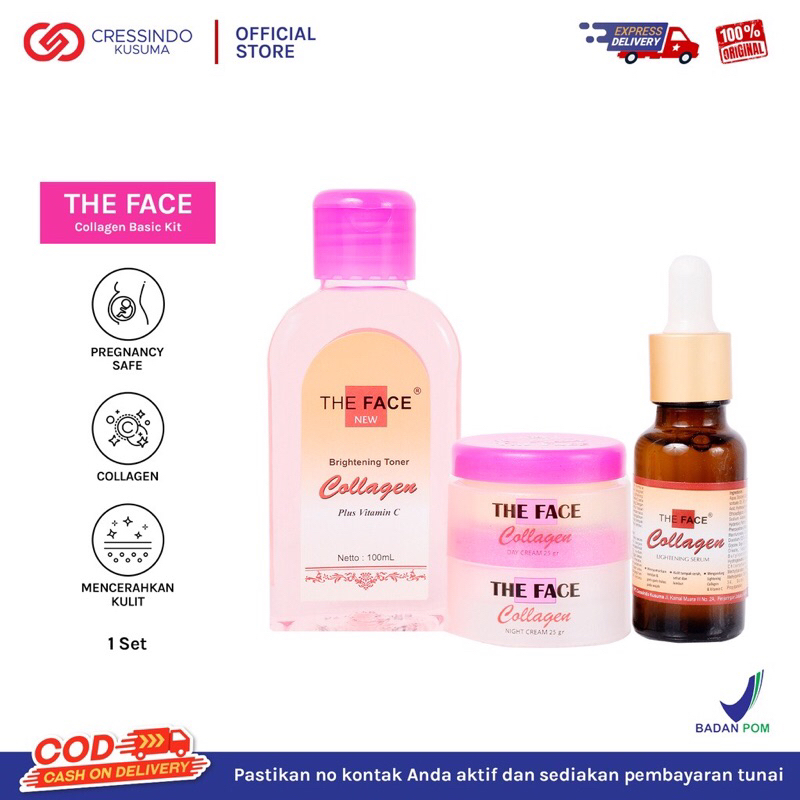 (BISA COD) THE FACE COLLAGEN PAKET BASIC (TANPA SABUN BATANG)