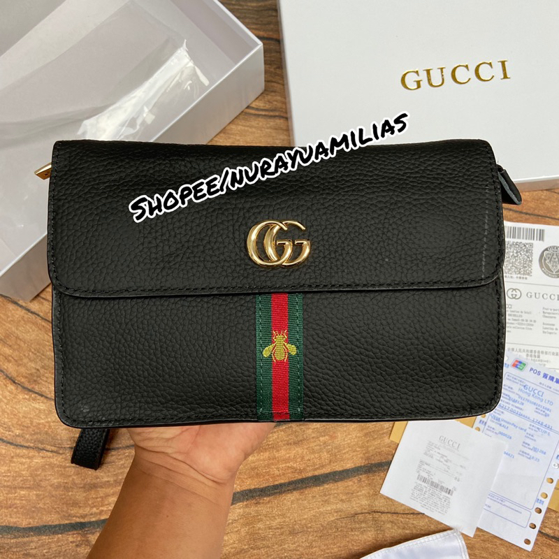 clutch gucci kulit asli import with box clutch pria wanita branded