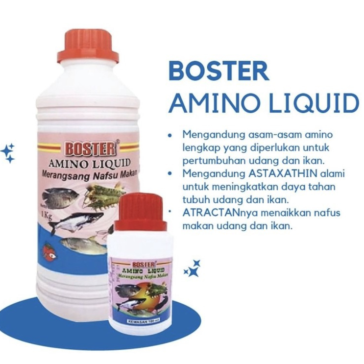 Boster Vitamin AMINO LIQUID 1L 1Liter 1 Liter Booster Penambah Nafsu Makan Ikan Bandeng Lele Nila Pa