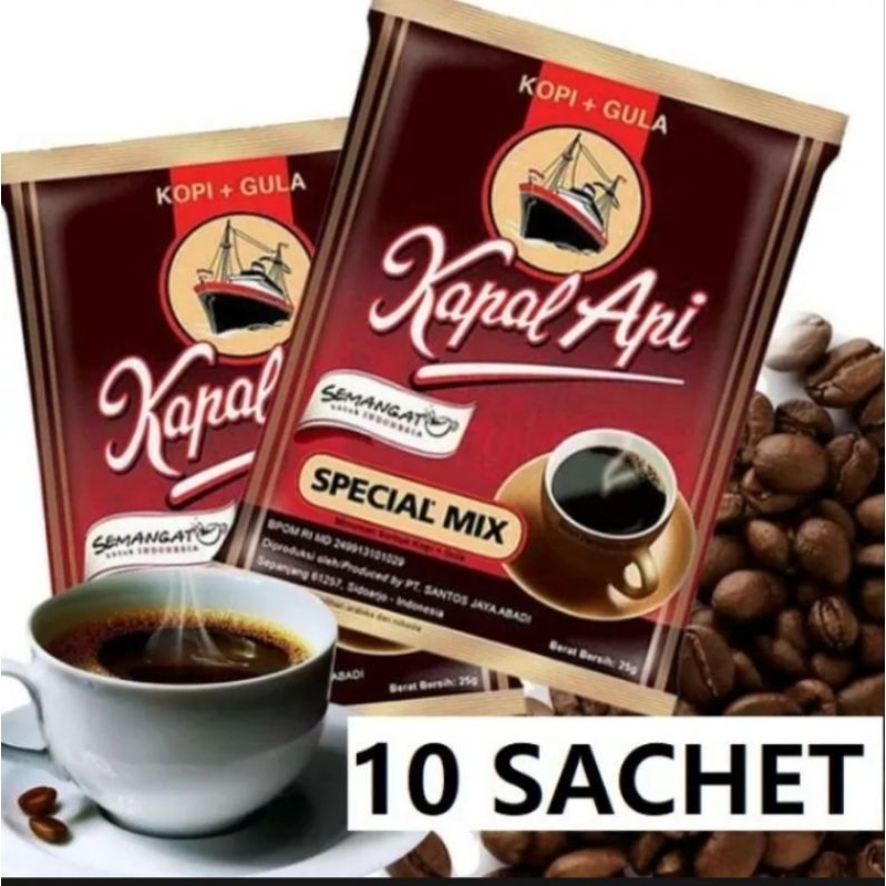 

Kopi kapal api sachet (1pack isi10)