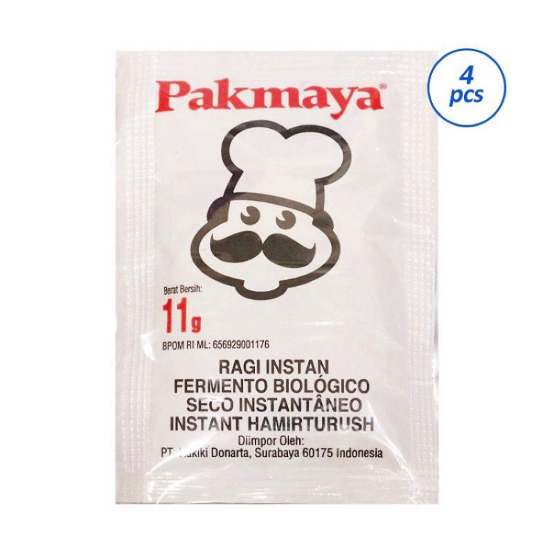 

PAKMAYA Yeast Instant 11 g x 4 Pcs / Ragi / PAKMAYA / Yeast / Instant / 11 g x 4 Pcs / instan / Bahan / Kue / GOLD / PENGEMBANG / ROTI / DAN / PASTRY / AKTIF / PAK / MAYA / BREAD / DRY / HALAL / bahan kue